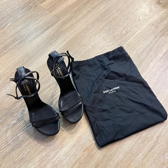 Saint Laurent : Jane Ankle Strap Heels - Picture 9 of 11